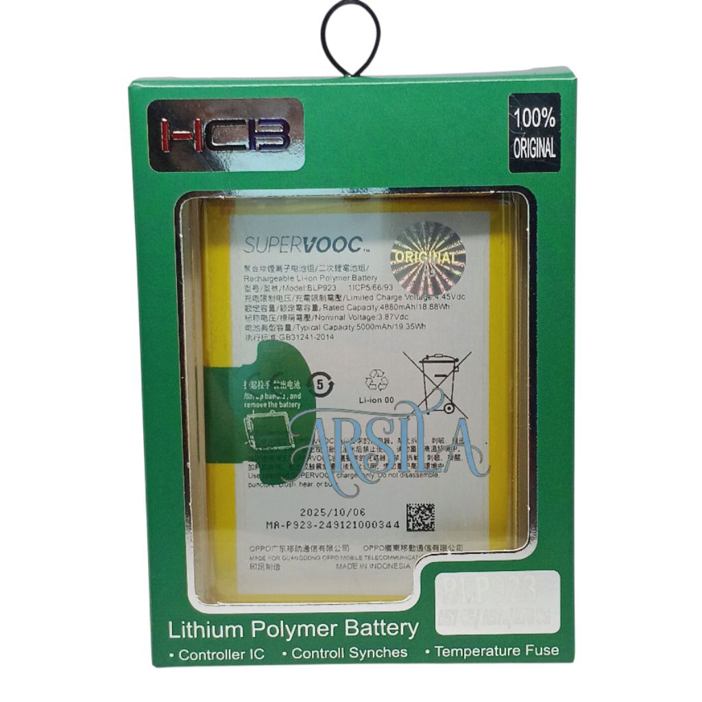 BATREAI BATRE OPPO A57 4G 2022 CPH2387 BLP923 HCB ORIGINAL100%