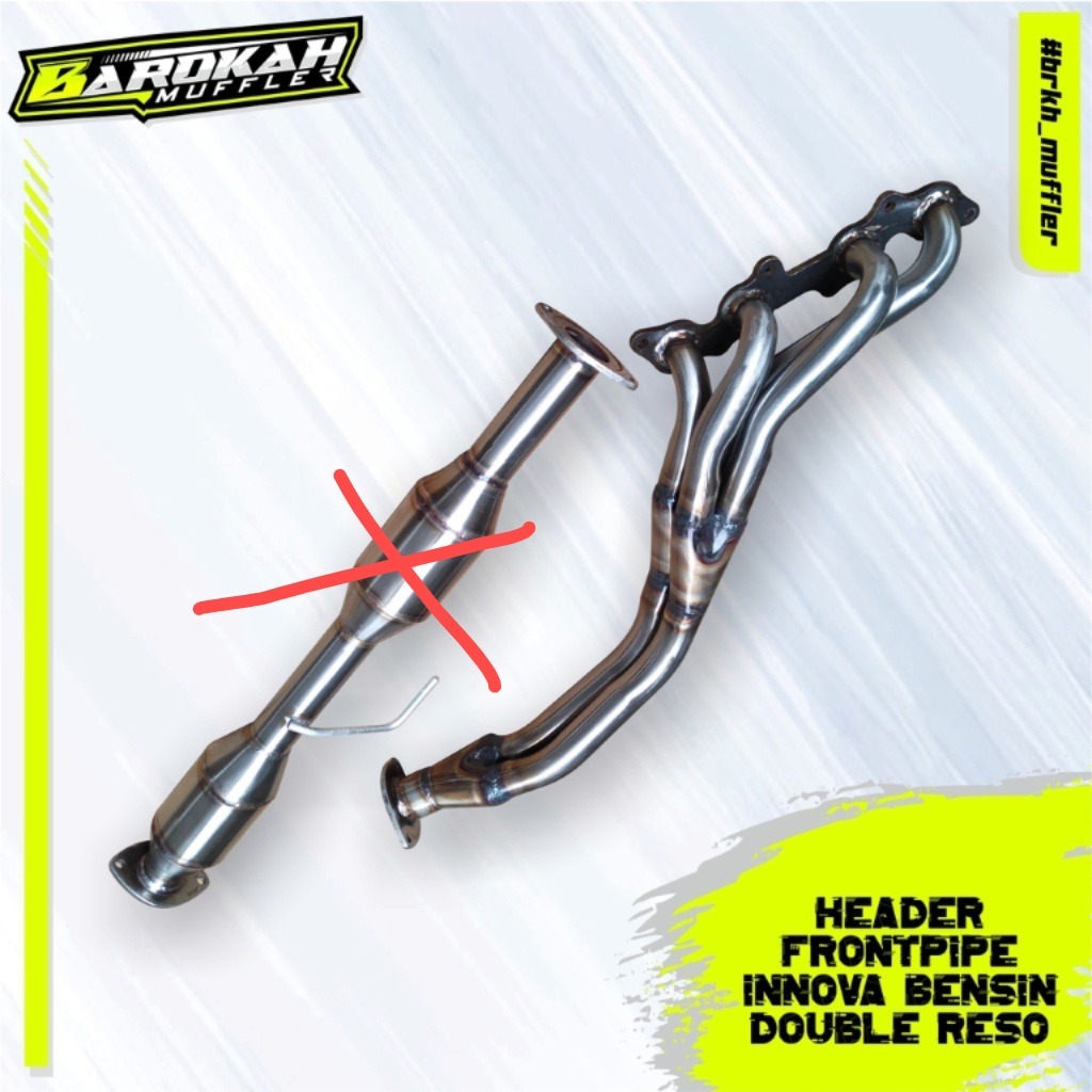 Header Innova Bensin / Fortuner / Hilux Bensin Tanpa Muffler - HIGH QUALITY