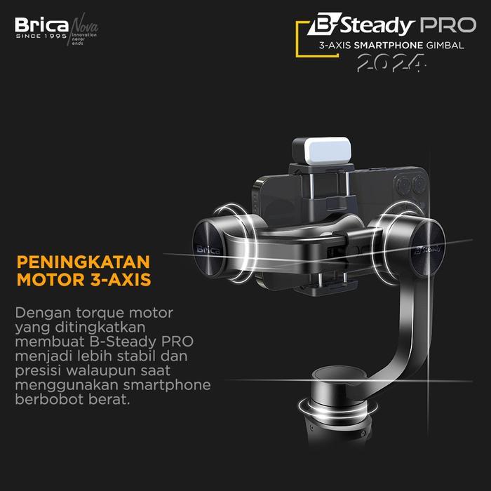 Brica B-Steady BSteady PRO 2024 3 Axis Smartphone Gimbal Stabilizer HP