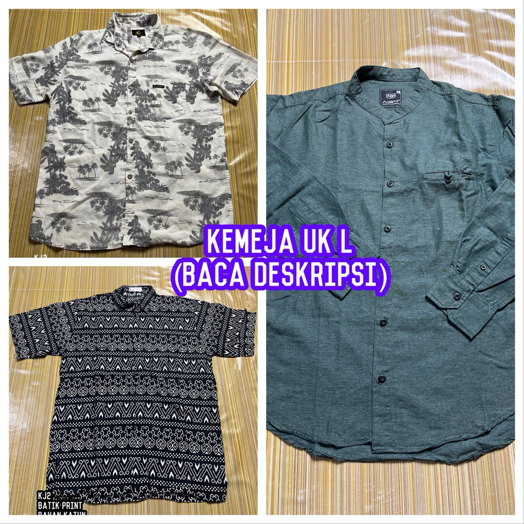 kemeja pria dewasa Uk L (scond)