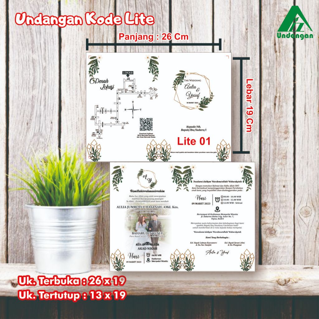 UNDANGAN WARNA MURAH MERIAH || kode Lite Kertas BC Tik 150 GSM