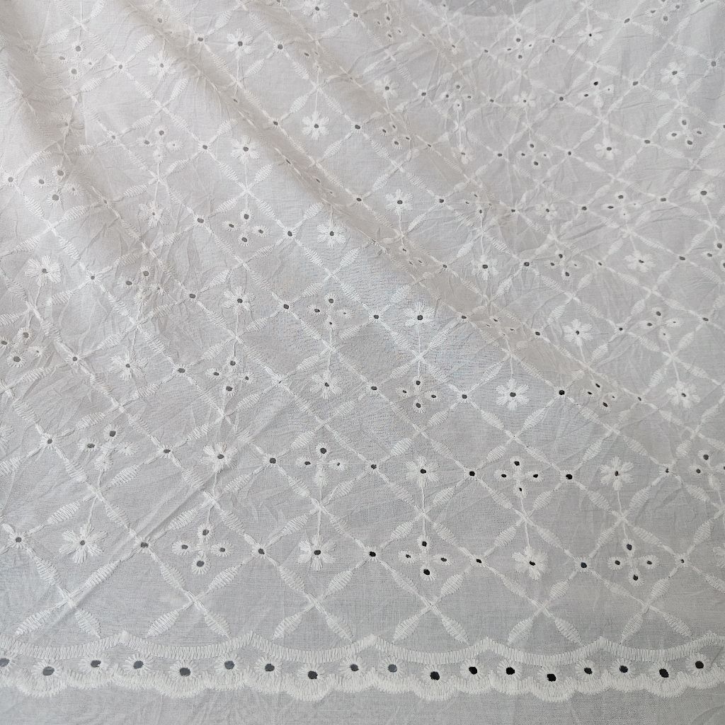 Kain Katun Bordir Bolong Premium/Kain Katun Bordir Premium/Kain Katbol Premium