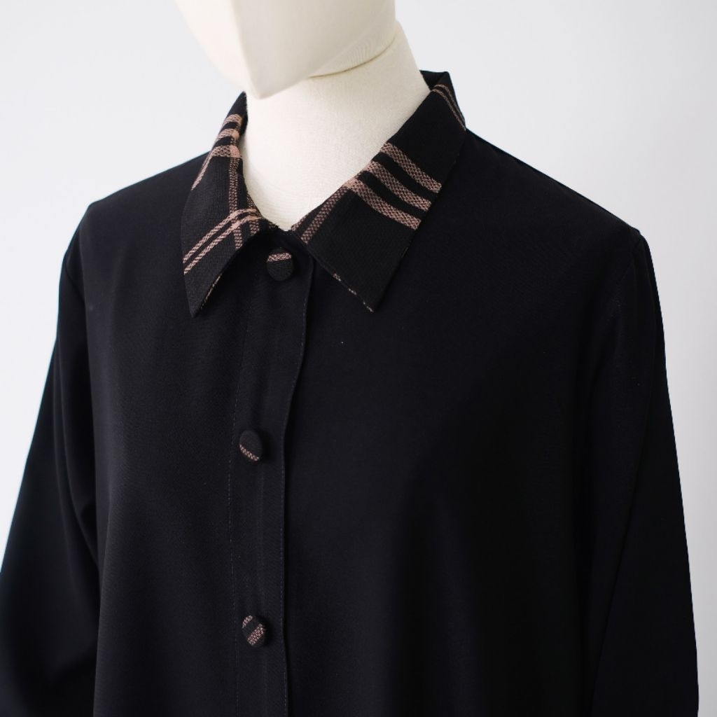 Gamis TARTAN SQUARE Jetblack AL-HAURAA