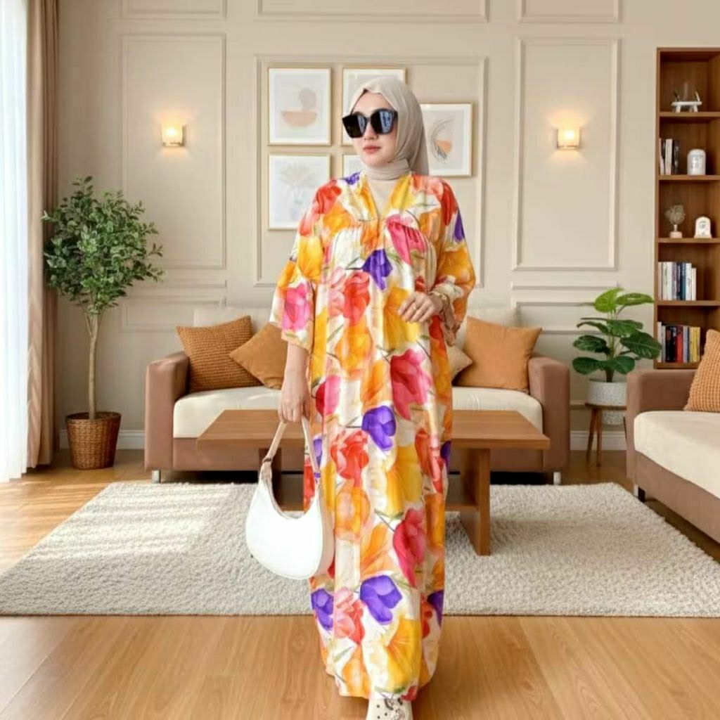 Yuri Daster Rayon motif bunga kekinian 2025