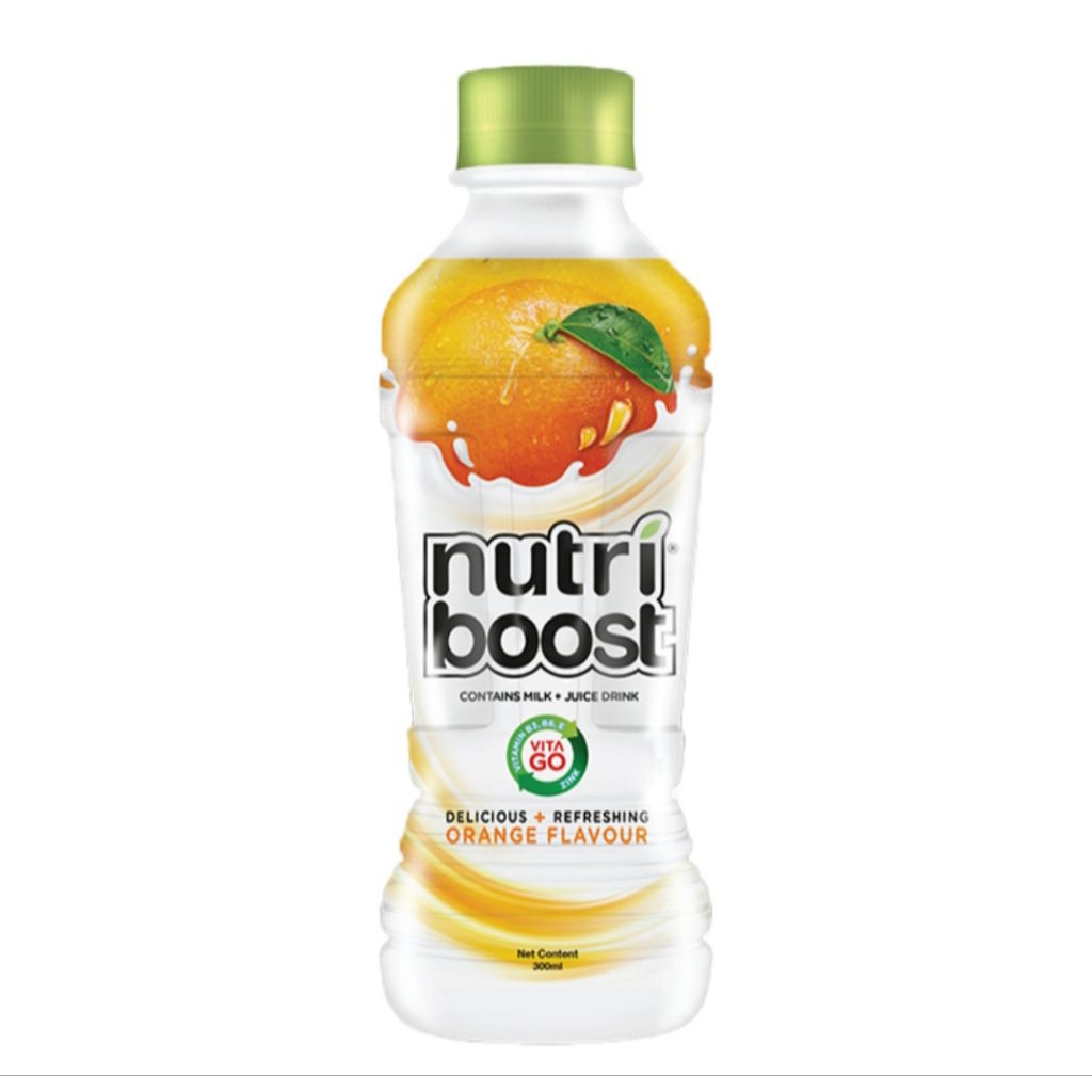 nutriboost minuman susu rasa jeruk botol 300ml