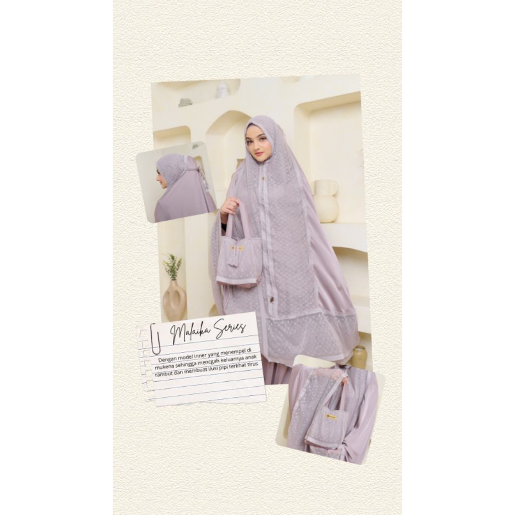 Mukena Lebaran Jumbo Mewah Malaika Mecca free box