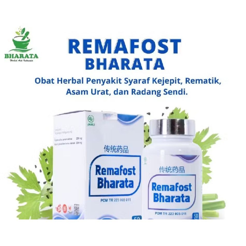 Obat Saraf Kejepit & Rematik Ampuh Bharata Herbals | Remafost Bharata