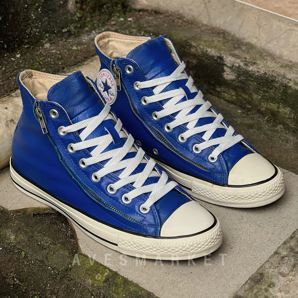 Converse CTAS Double Zip Blue Leather