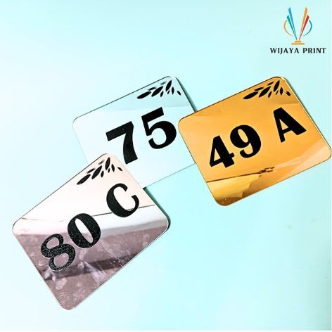 NOMOR RUMAH ACRYLIC MIRROR PREMIUM MEWAH / NOMOR KAMAR / NOMOR KAMAR HOTEL / NOMOR KOST