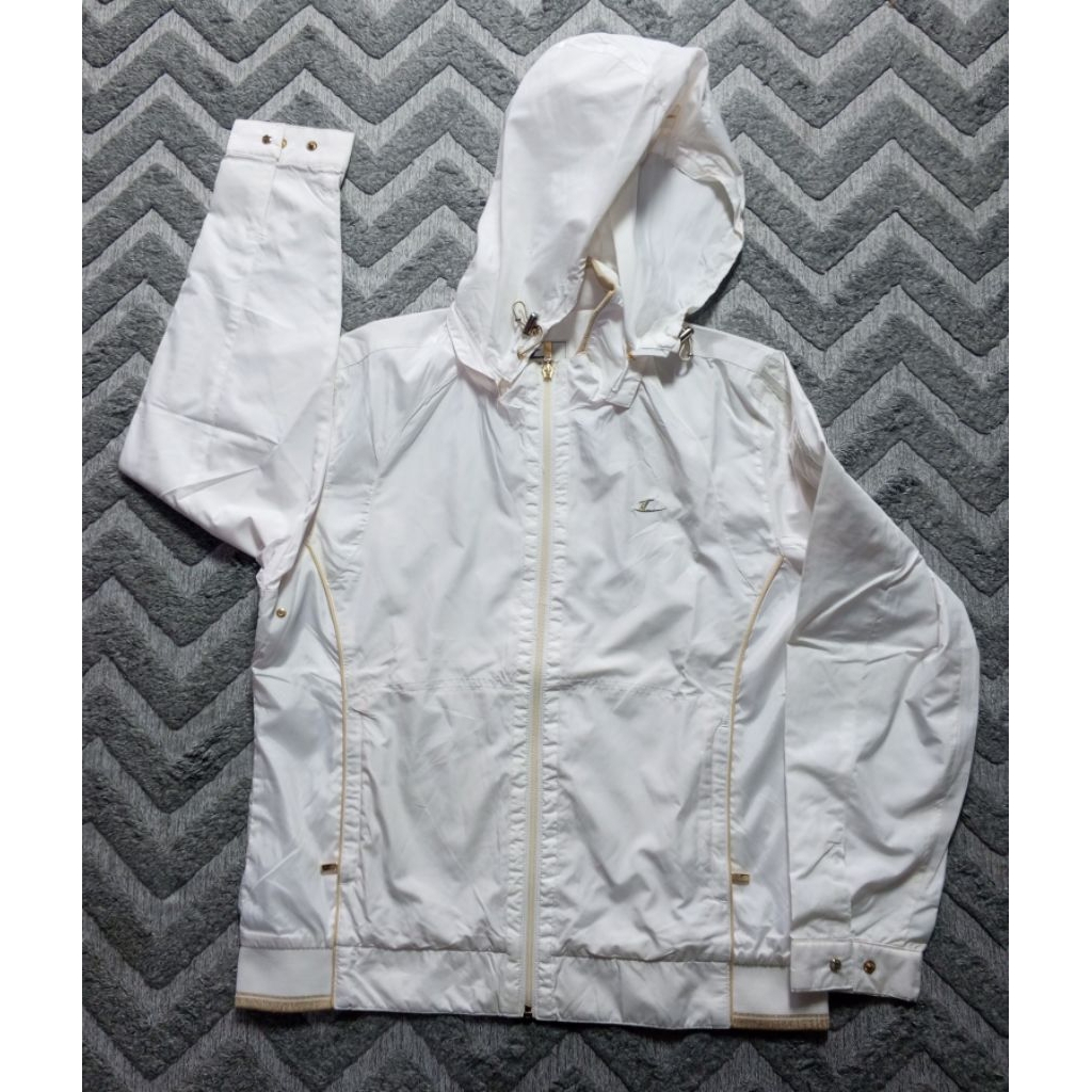 Jaket lecaf sports putih Hoodie tali like new outdoor windbreaker unisex
