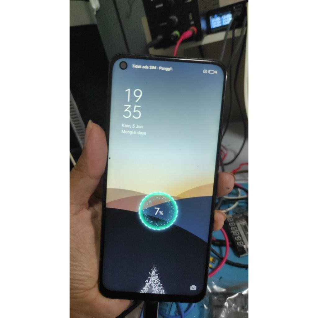 lcd oppo a92 ori copotan + frame minus