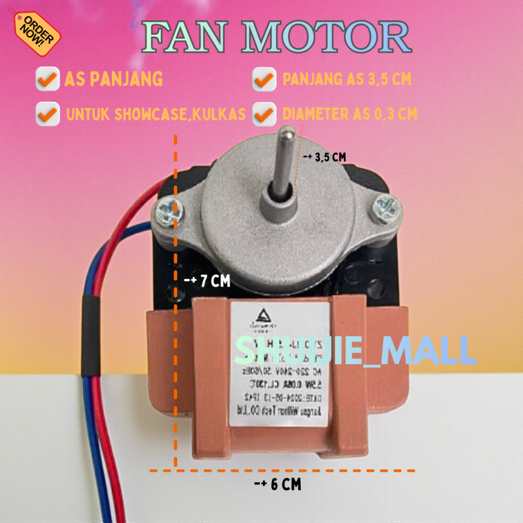 Dinamo Kipas Kulkas 2 Pintu POLYTRON AS Panjang / FAN MOTOR KULKAS POLYTRON