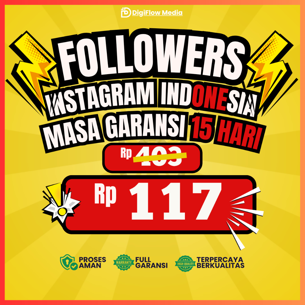 DigiFlow - Penambah Pengikut Instagram Followers Instagram Indonesia Aktif Real Bergaransi Termurah