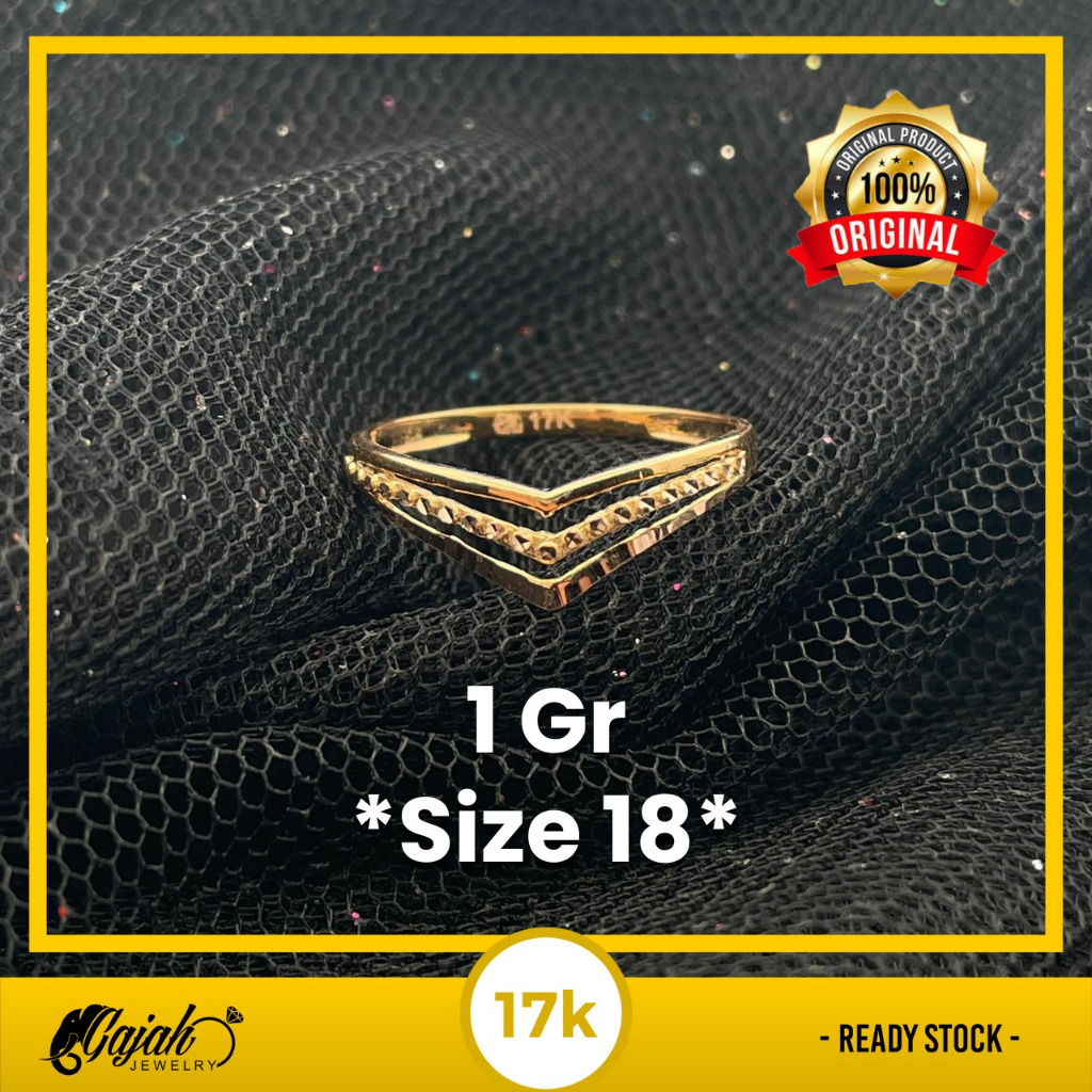 Cincin Emas 17K 1 Gram Toko Emas Gajah Online Salatiga 8029