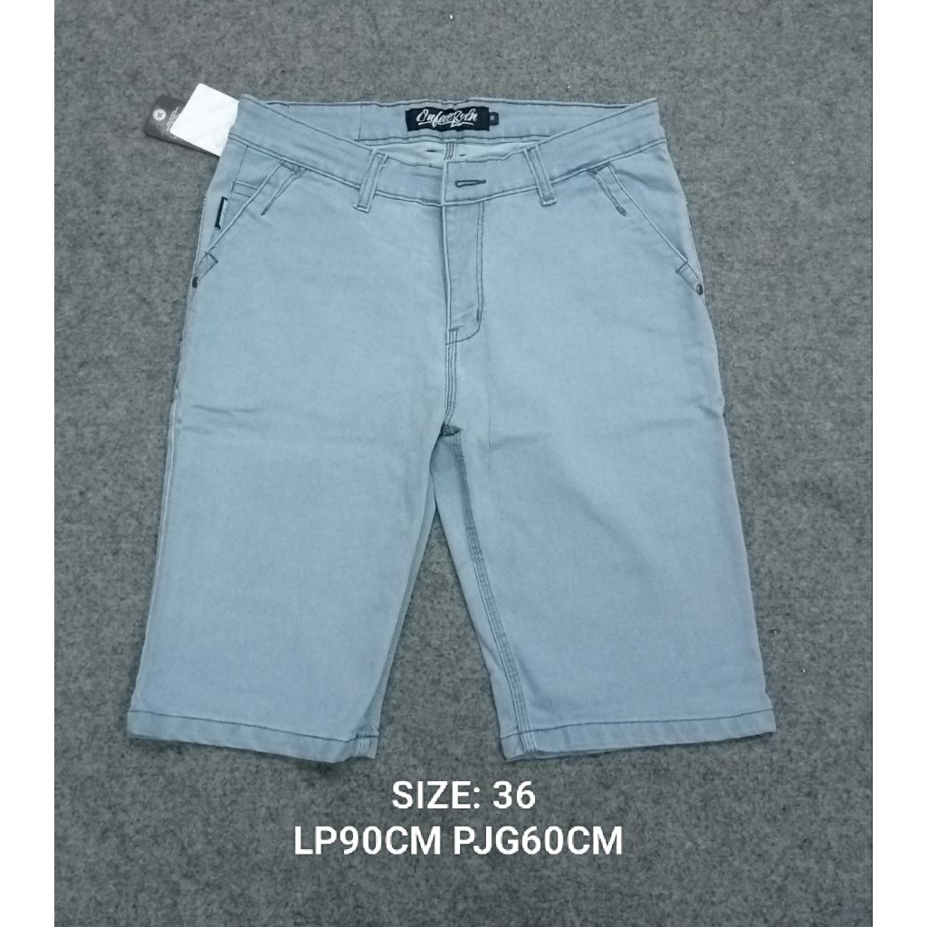 CELANA JEANS PENDEK JUMBO CELANA JEANS PENDEK PRIA