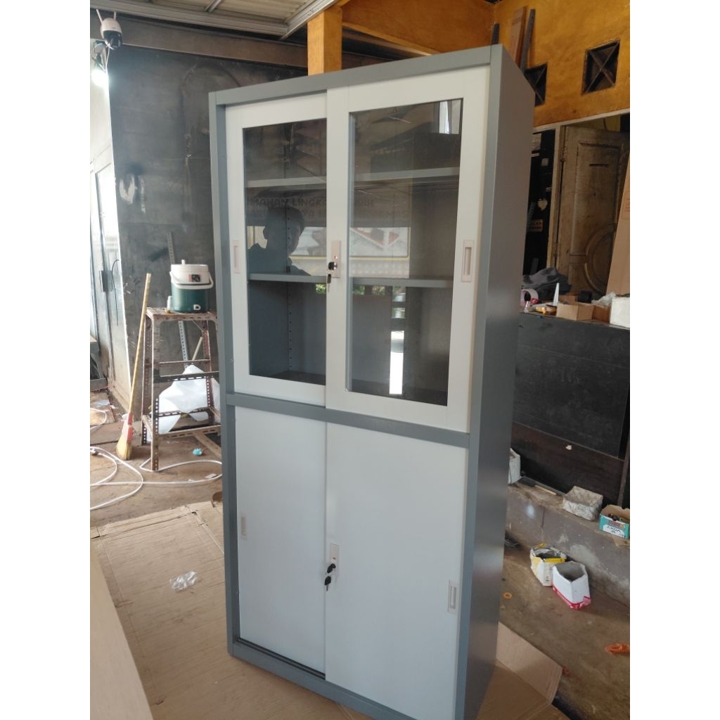 lemari Besi Arsip pitu geser atas bawah