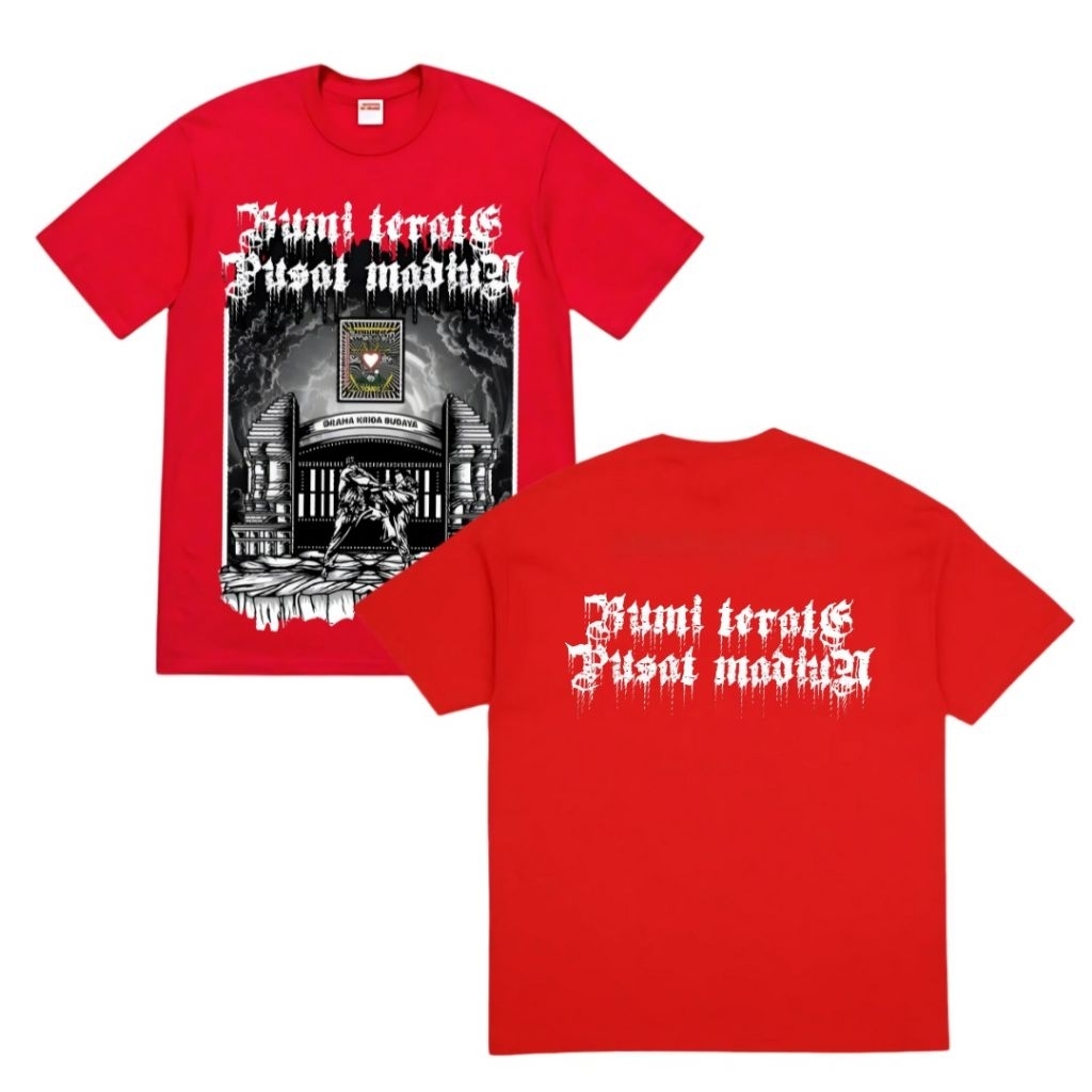 Promo Kaos Bumi Terate Pusat Madiun Bahan Cotton Combed Tebal Murah Dan Halus Warna Merah
