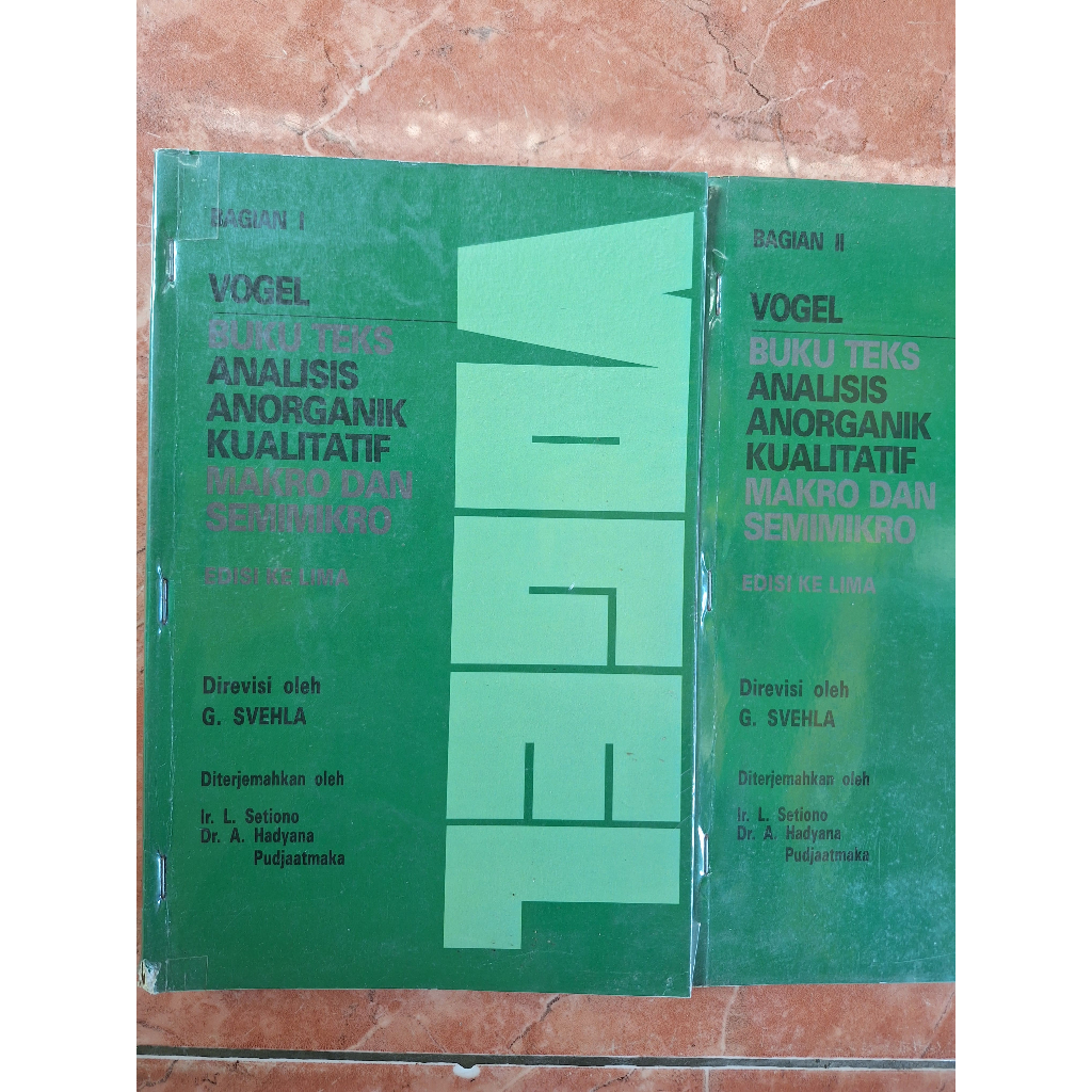 BUKU / VOGEL JILID 1 DAN 2 SECOND ORIGINAL