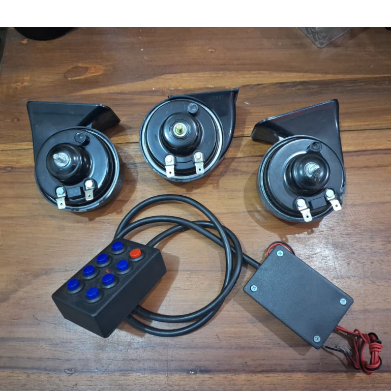 Modul Telolet Elektric 3 Corong. HDI 8 tombol plus corong , Modul Telolet motor Keren