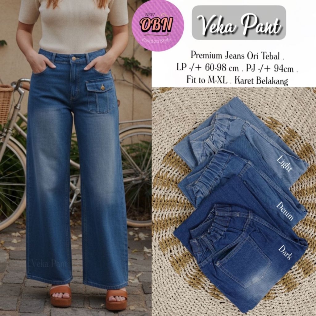 Celana Jeans Kulot Wanita Best Seller (Necci/Lena/Lita/Lini Jeans/Nilam/Anabel/Caca/Veka Pants) By O
