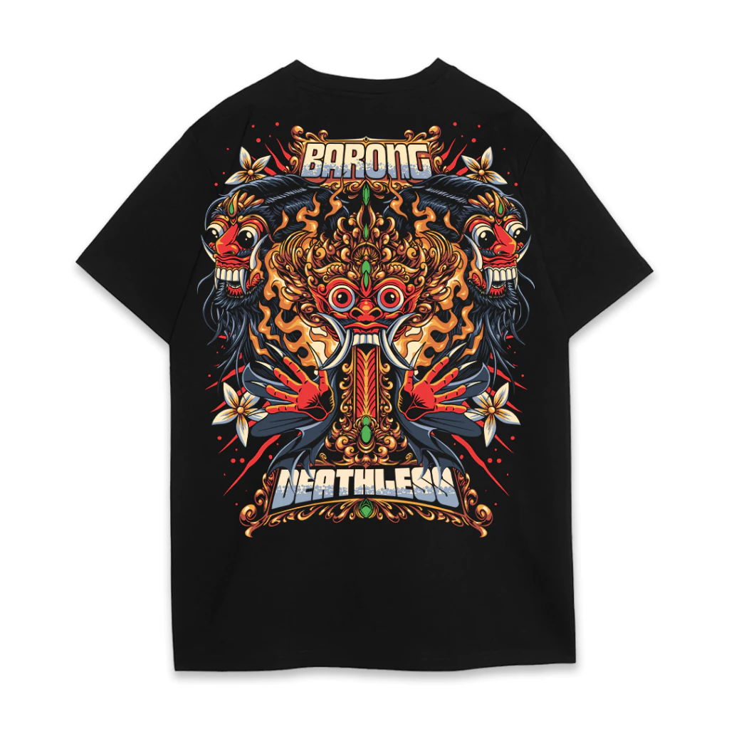 Kaos Deathless "BARONG RANGDA " T-Shirt Distro Lengan Pendek Anak dan Dewasa