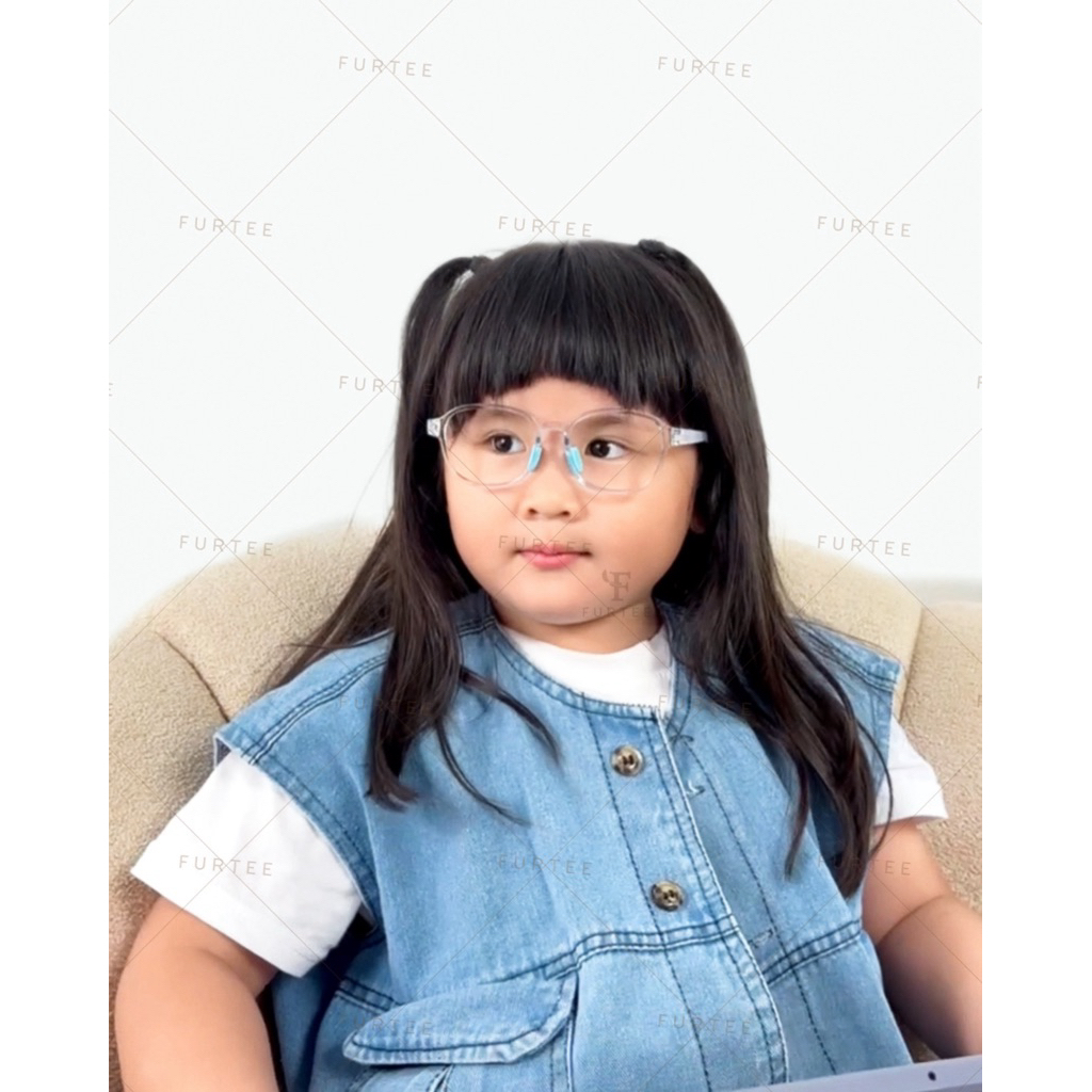 Kacamata Anak Lentur TR 9302 SnapFit Series Gagang Adjustable Lepas Pasang Kotak Anti Radiasi Minus 