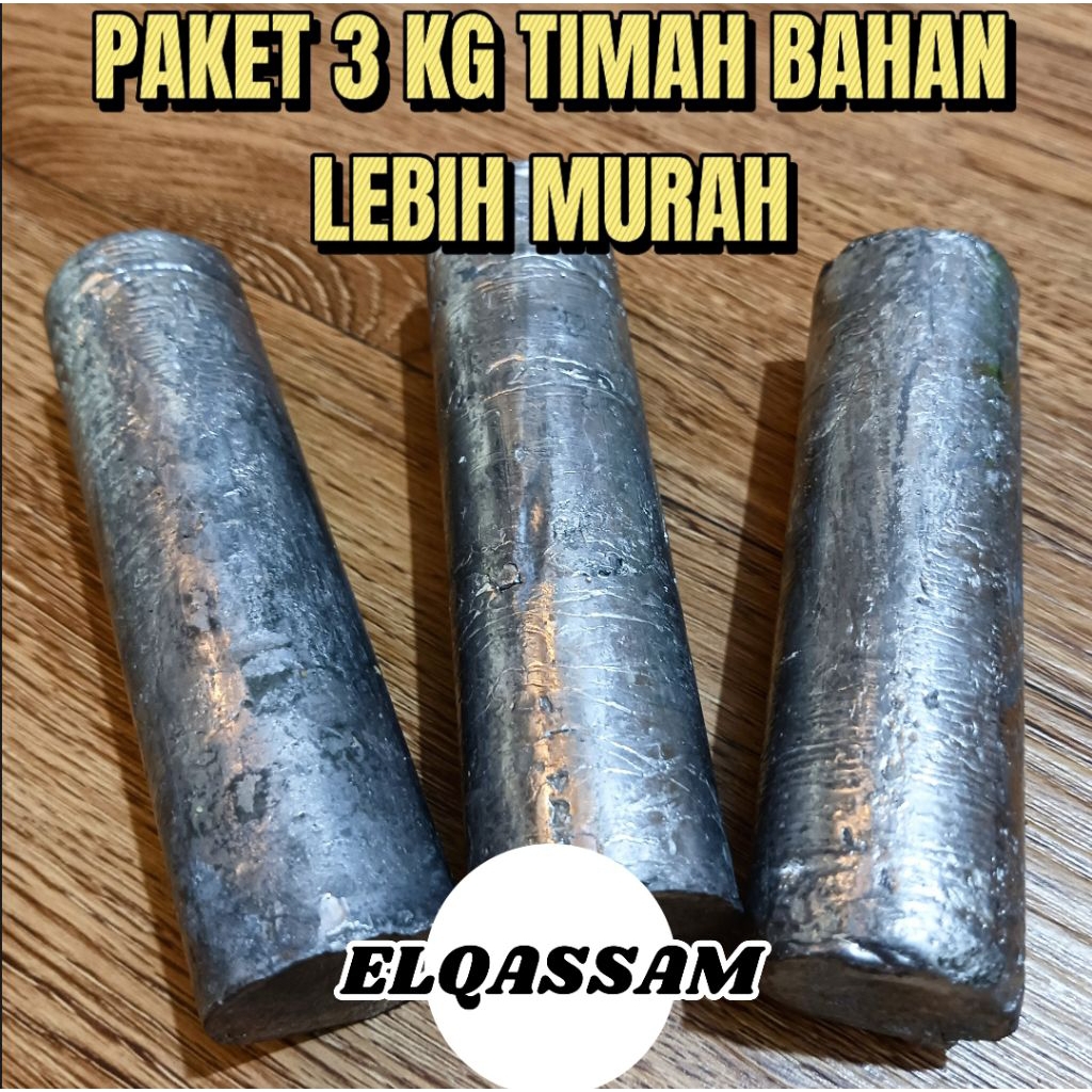 PAKET 3 KG TIMAH BATANG BAHAN MURNI BERKUALITAS / TIMAH BAHAN LEADWIRE / BANDUNG PANCING