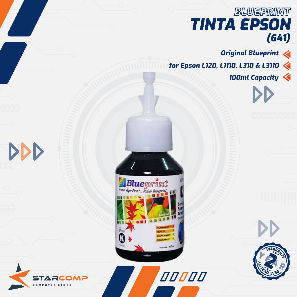 Blueprint Tinta Epson 641 100ml Blueprint Original Ink for Printer Epson