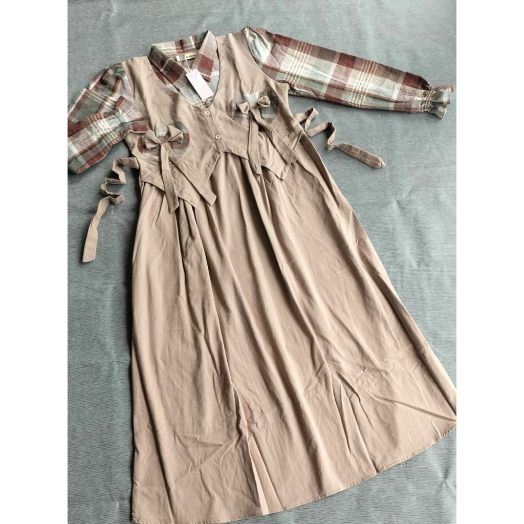 GAMIS SALUR ANAK PEREMPUAN KATUN TRISET (DRESS chornise)//original dns