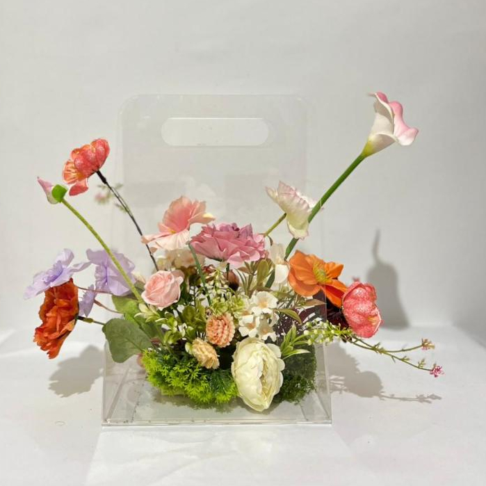 Tas Akrilik segitiga/ Hampers Akrilik / Acrylic Bag Terbaru / Box Akrilik