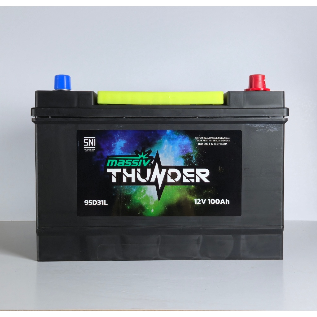 Massiv Thunder NX120-7 R/L 95D31R/L 12 VDC 100 AH AKi Kering Otomotif Starting