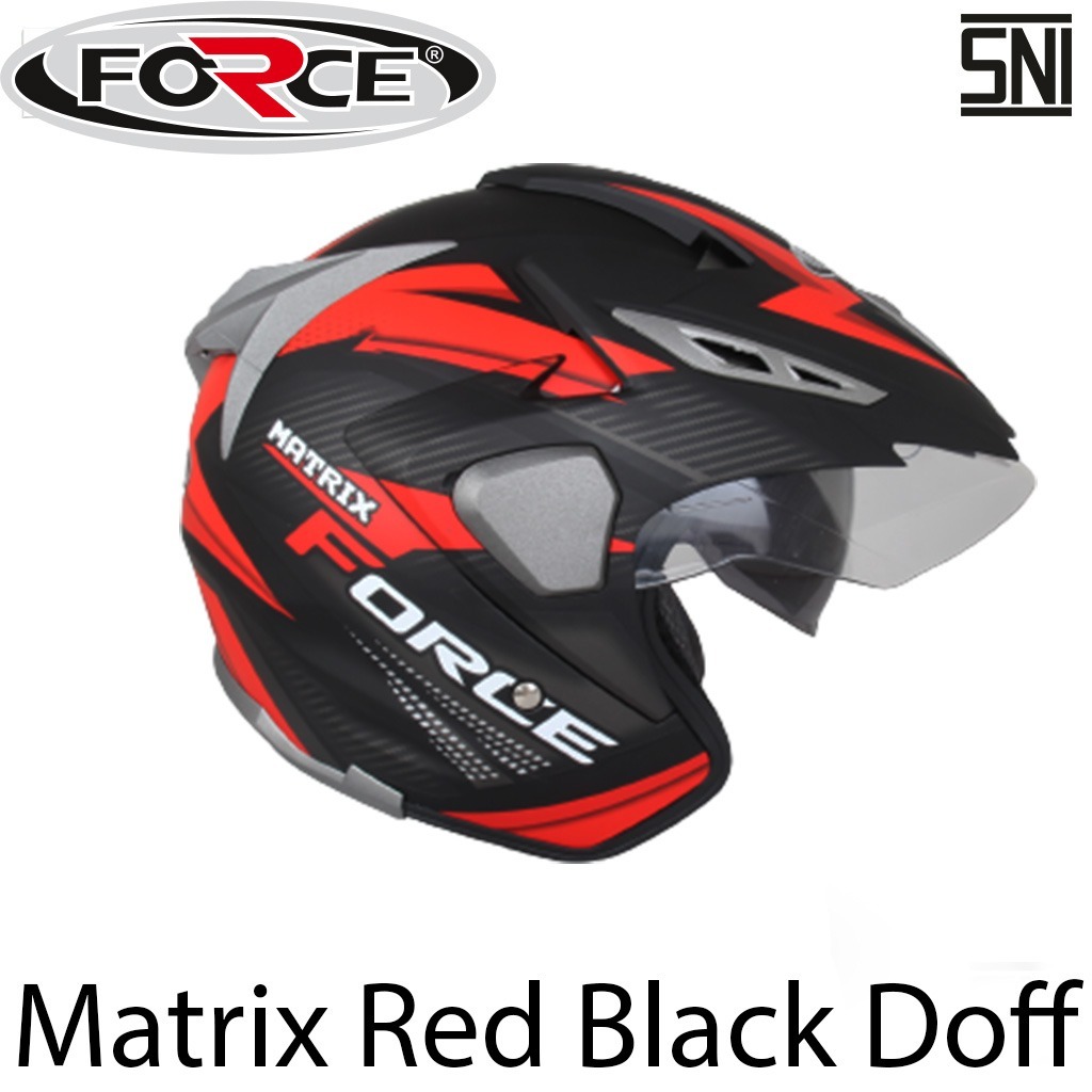 Helm Force F02 Double Visor.Matrix Size M L XL