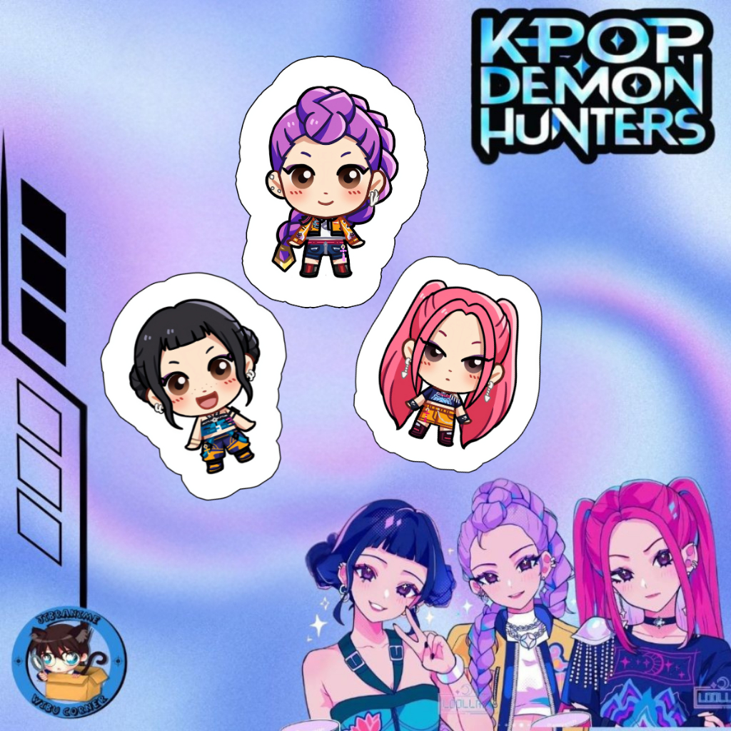PLUSHIE MINI HUNTRIX / BONEKA MINI KPOP DEMON HUNTERS [ ZOE, RUMI, MIRA ] BISA COSTUM 