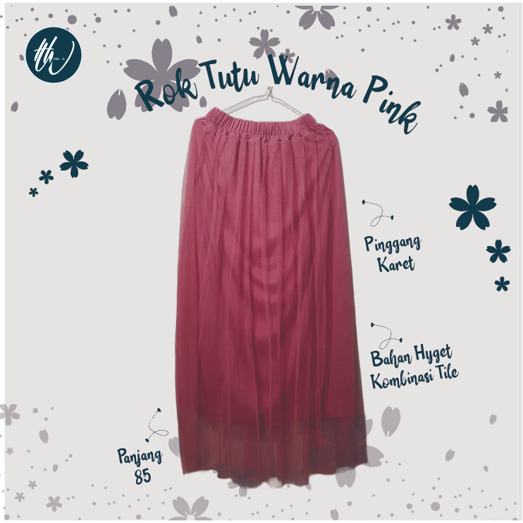 Rok Tutu Kombinasi Tile | Preloved Rok Panjang Tutu Tile