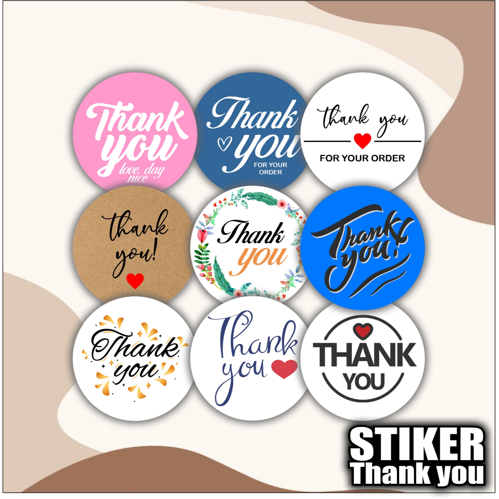 STIKER LABEL THANKYOU A3+ CHROMO/ BONTAX / STIKER SNACK BOX TULISAN THANKYOU / LABEL THANKYOU SERBAG