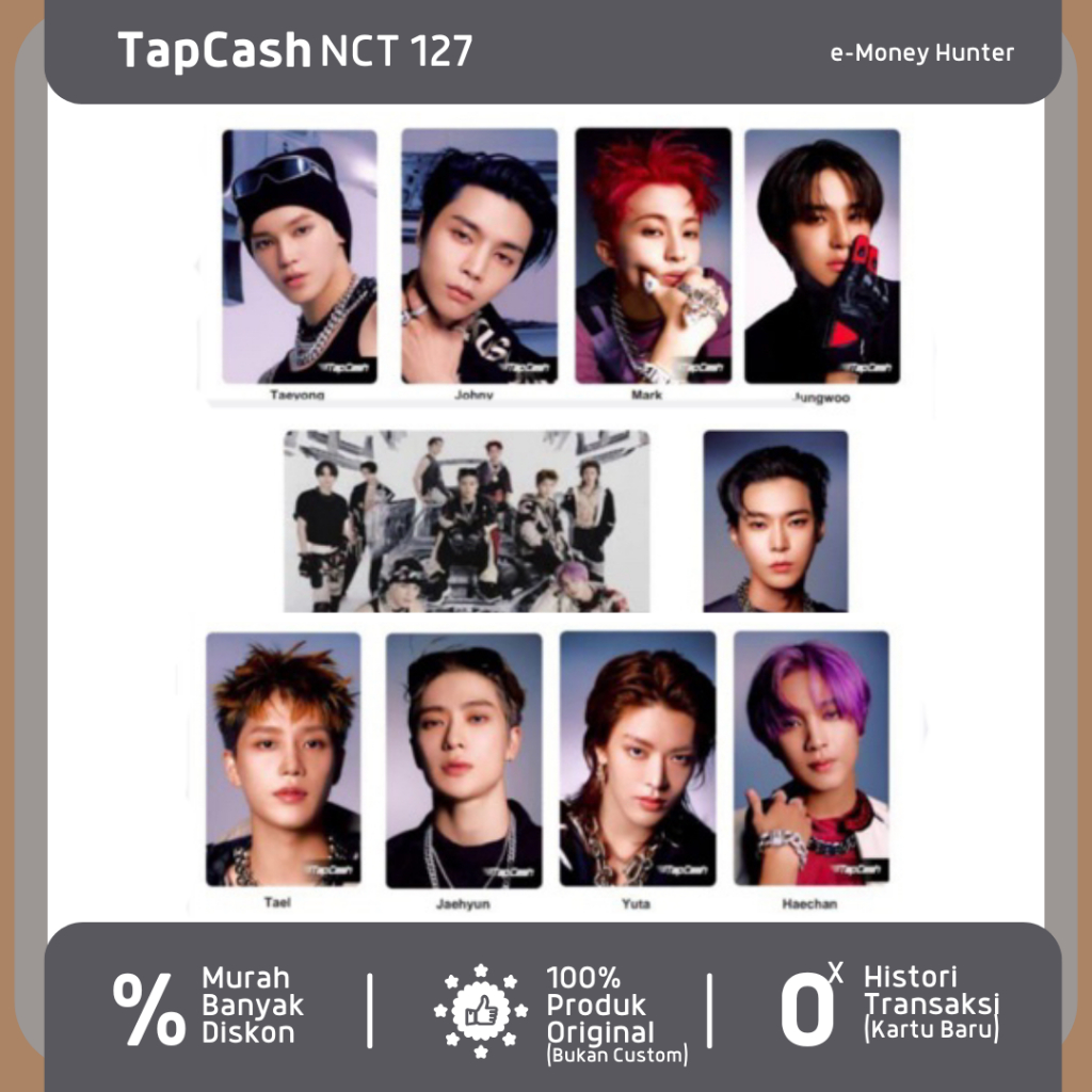 TapCash NCT 127 Korea Taeyong Jaehyun Johnny Dream BNI Tap Cash NFC  etoll emoney #AntiRibet