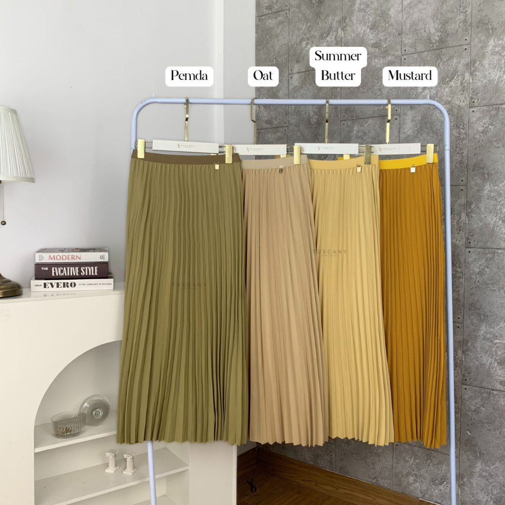 recommended tuscany official tuscany signature pleated skirt rok plisket pleats full karet rok
