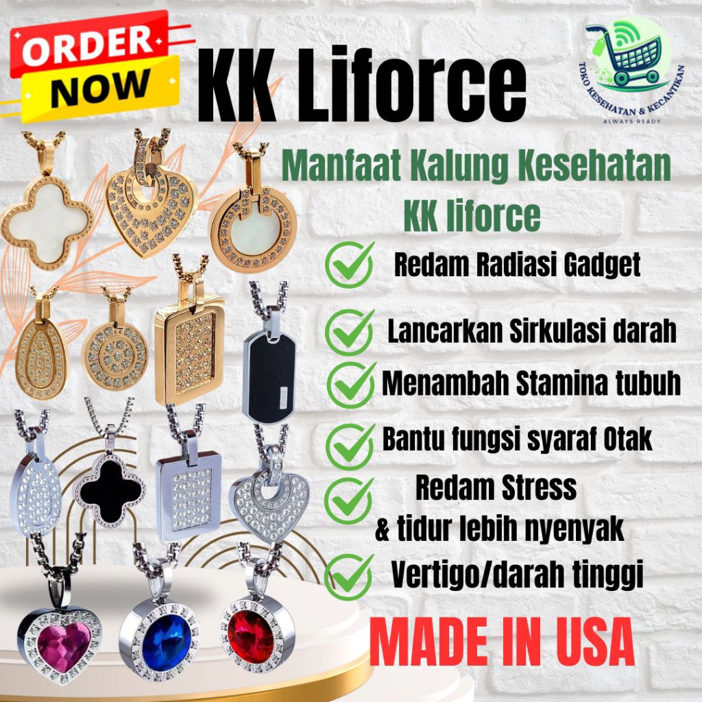 KK Liforce Kalung Kesehatan Kalung Anti RadiasiKK Liforce Kalung Kesehatan Kalung Viral Kalung Lesti