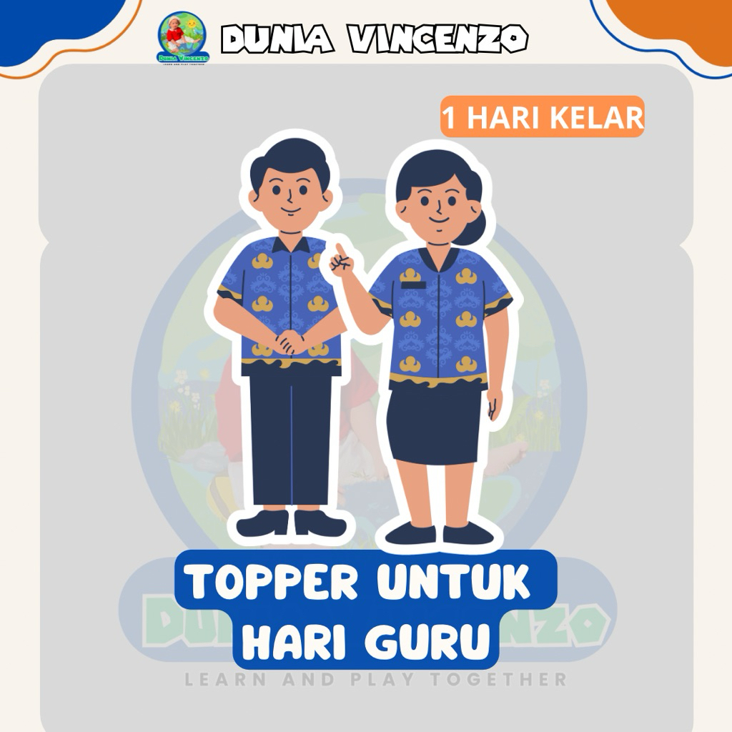 Topper Hari Guru Lucu – Hiasan Cake Perayaan Guru Terfavorit / topper kado hari guru
