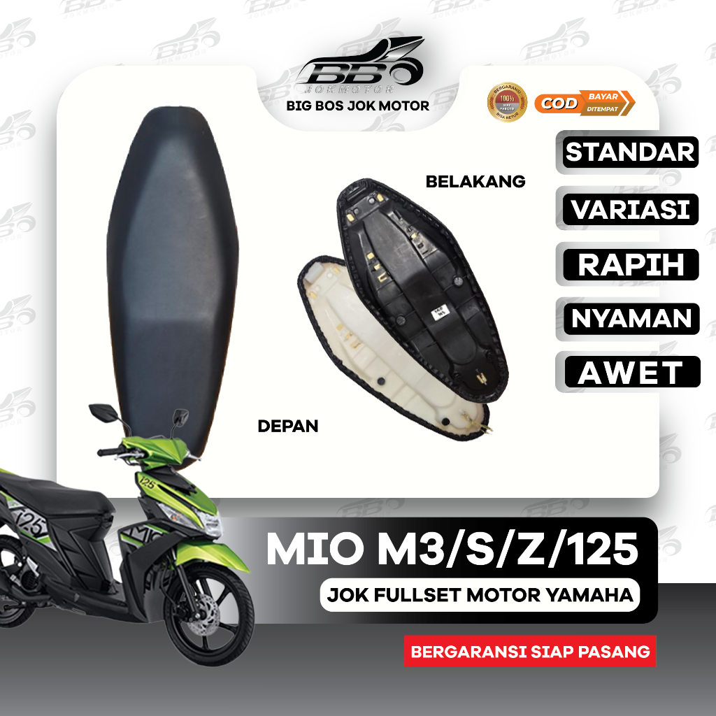 Jok Motor Mio M3 S Z 125 Siap Pasang | Jok Yamaha Mio Kulit Standar & Variasi