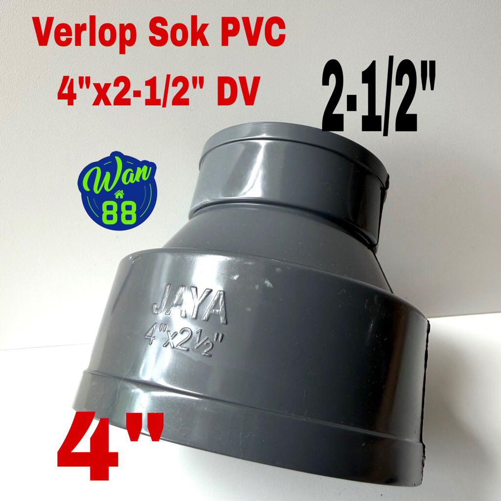 Verlop Sok PVC 4”x 2-1/2”DV Jaya/Reducer