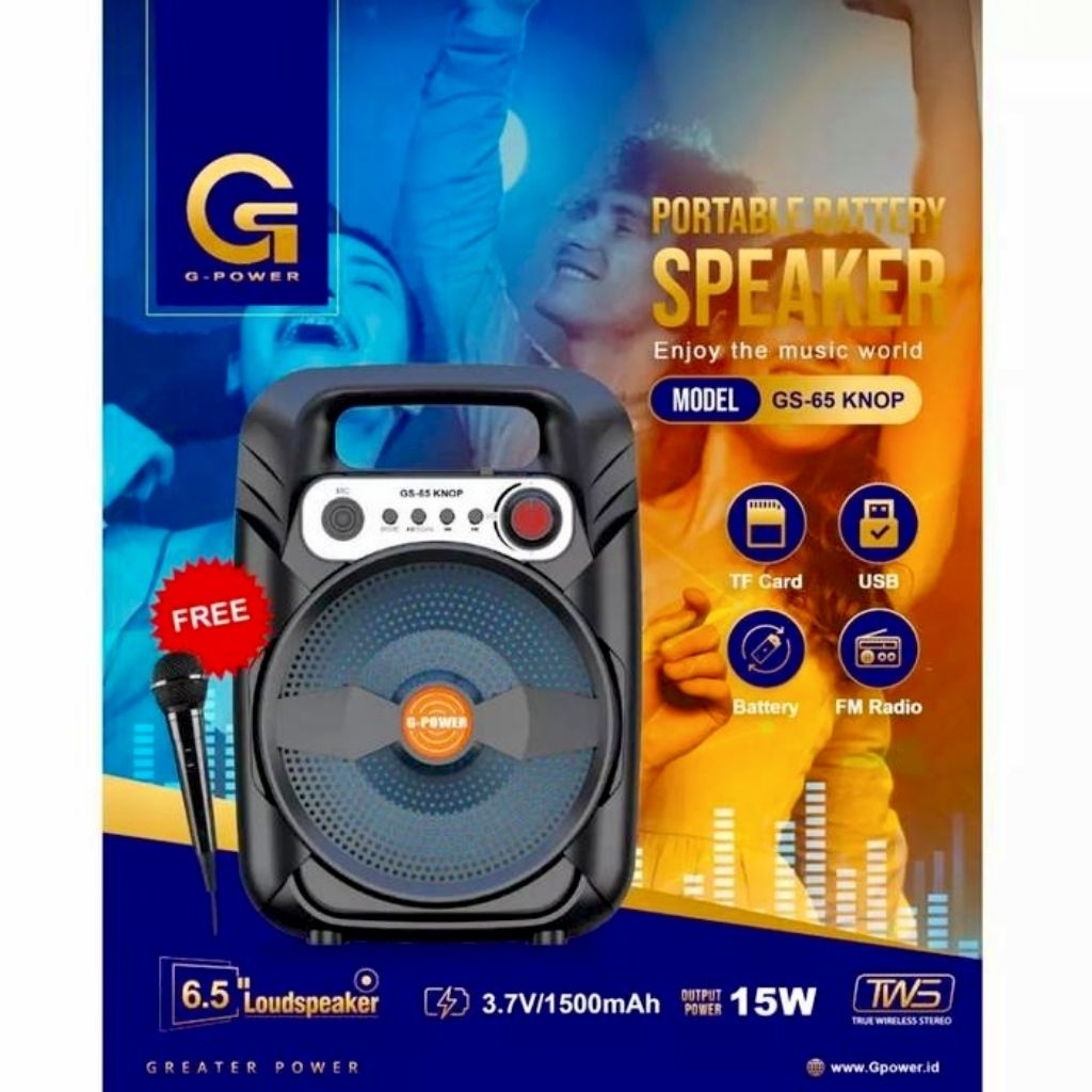 G-Power Speaker Bluetooth GS-65 KNOP
