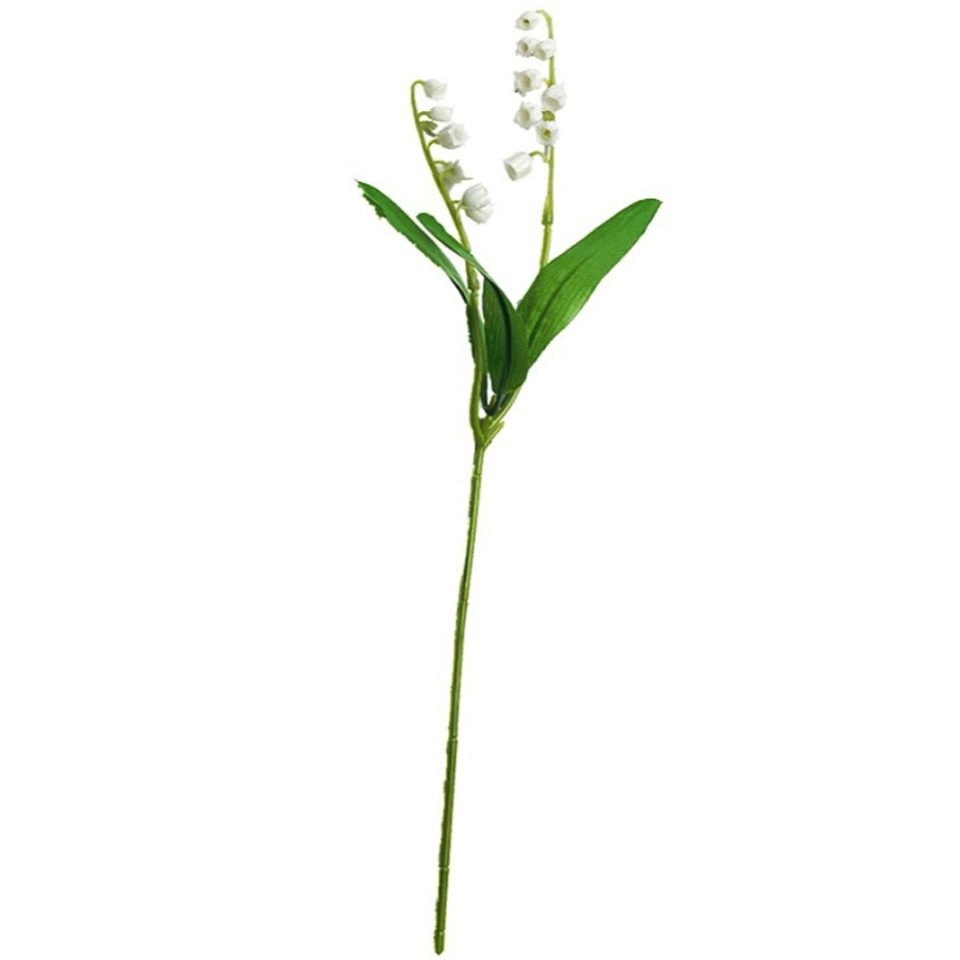 2 Cabang 16 Kuntum Lily of The Valley 1 cm Tinggi 36 cm Artificial Flower Plastik Kain Bunga Palsu P