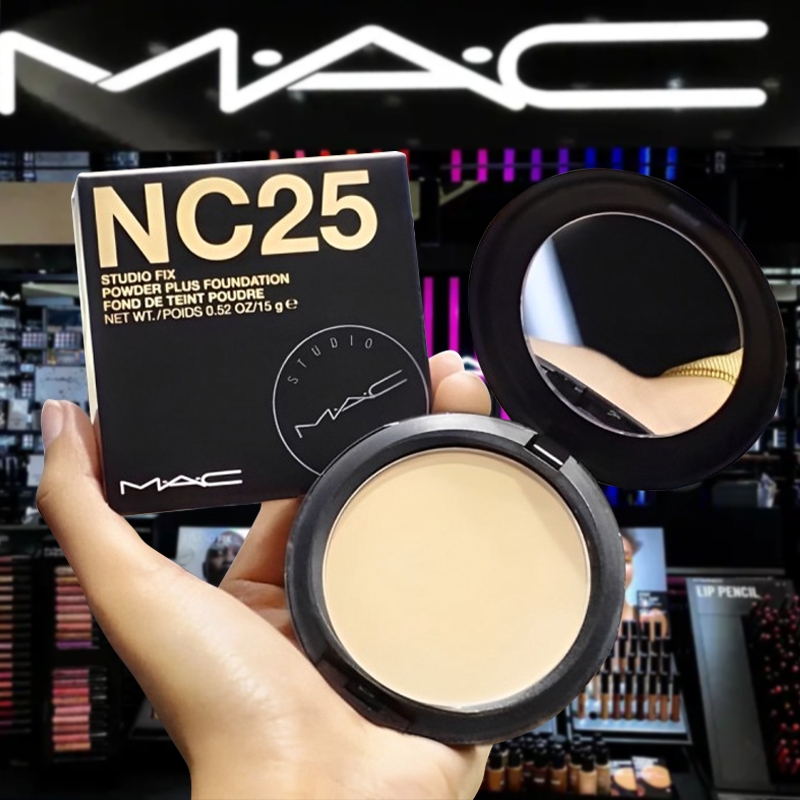MAC Compact Studio Fix Powder Plus Foundation 15G/Bedak Padat/Bedak Mac/ Full Coverage + Smoothing F