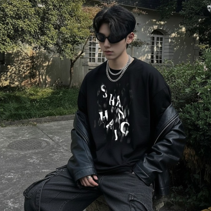 Kaos Oversize Pria Wanita Distro Unisex Cotton Combed 24s Shanghai