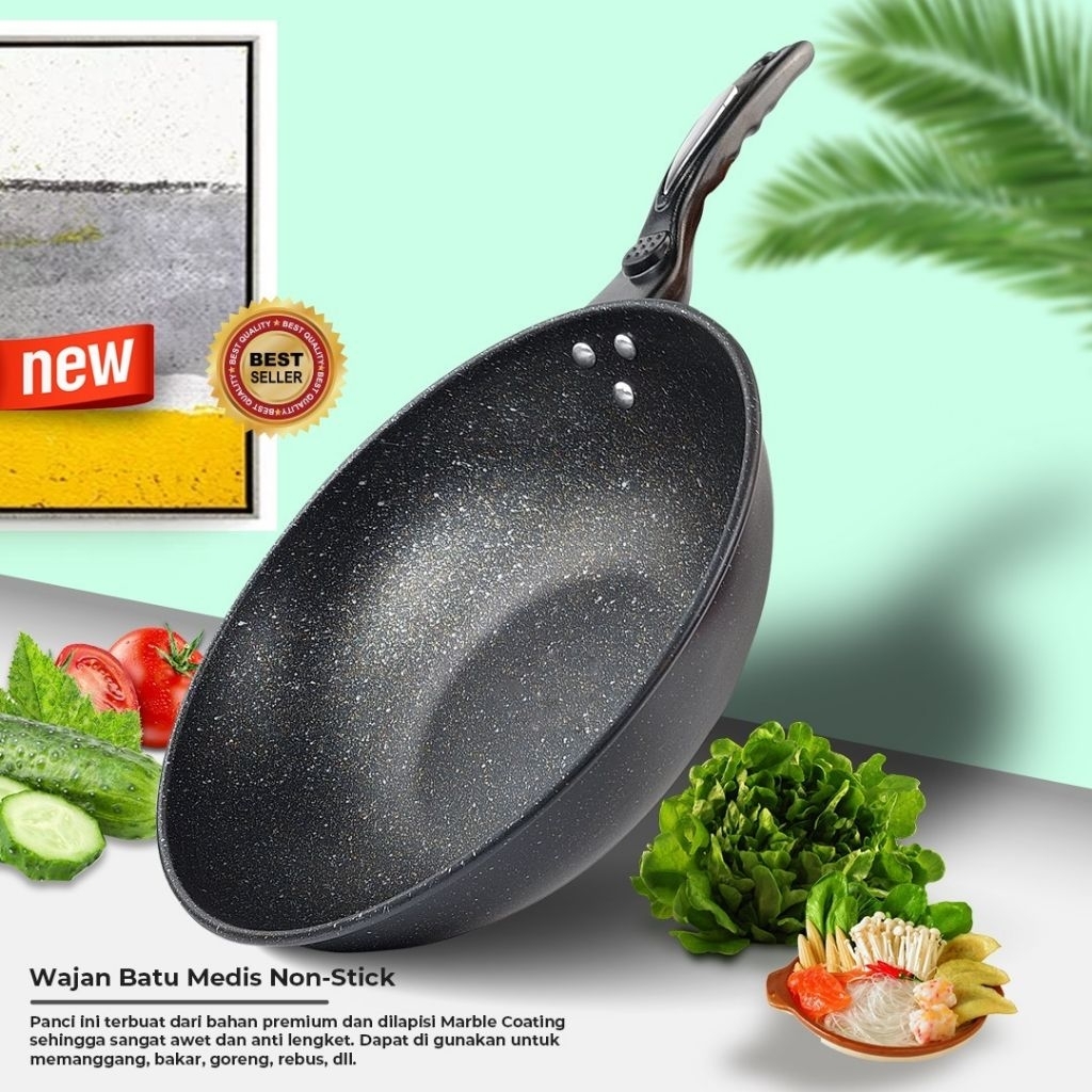 WAJAN BATU MEDIS PREMIUM QUALITY WAJAN MEDIS ANTI LENGKET