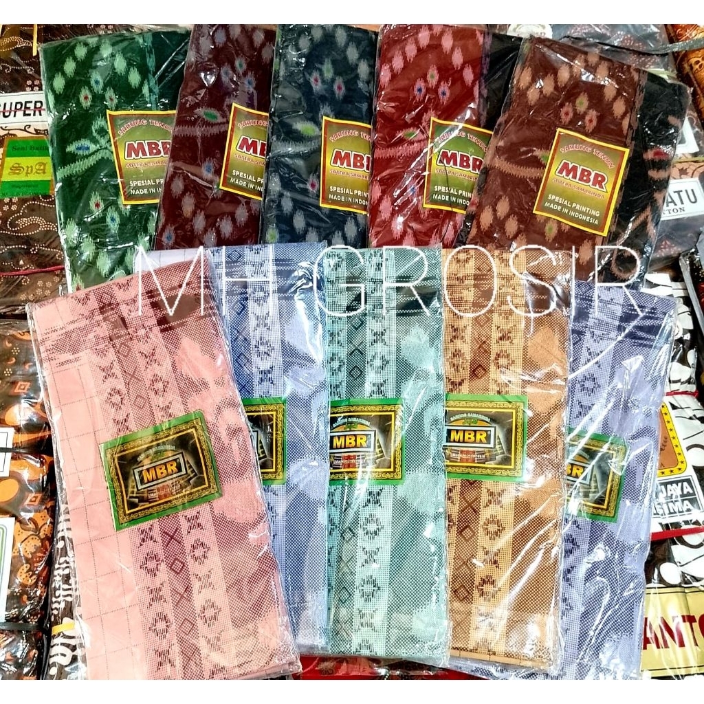 Grosir *5pcs Sarung sutera Samarinda Dewasa/Anak MBR.