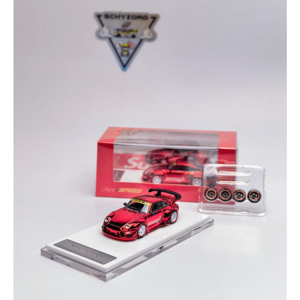 Fast Speed Porsche RWB 964 GT Wing Electroplate Supreme Swap Rims Velg Limited Edition RED