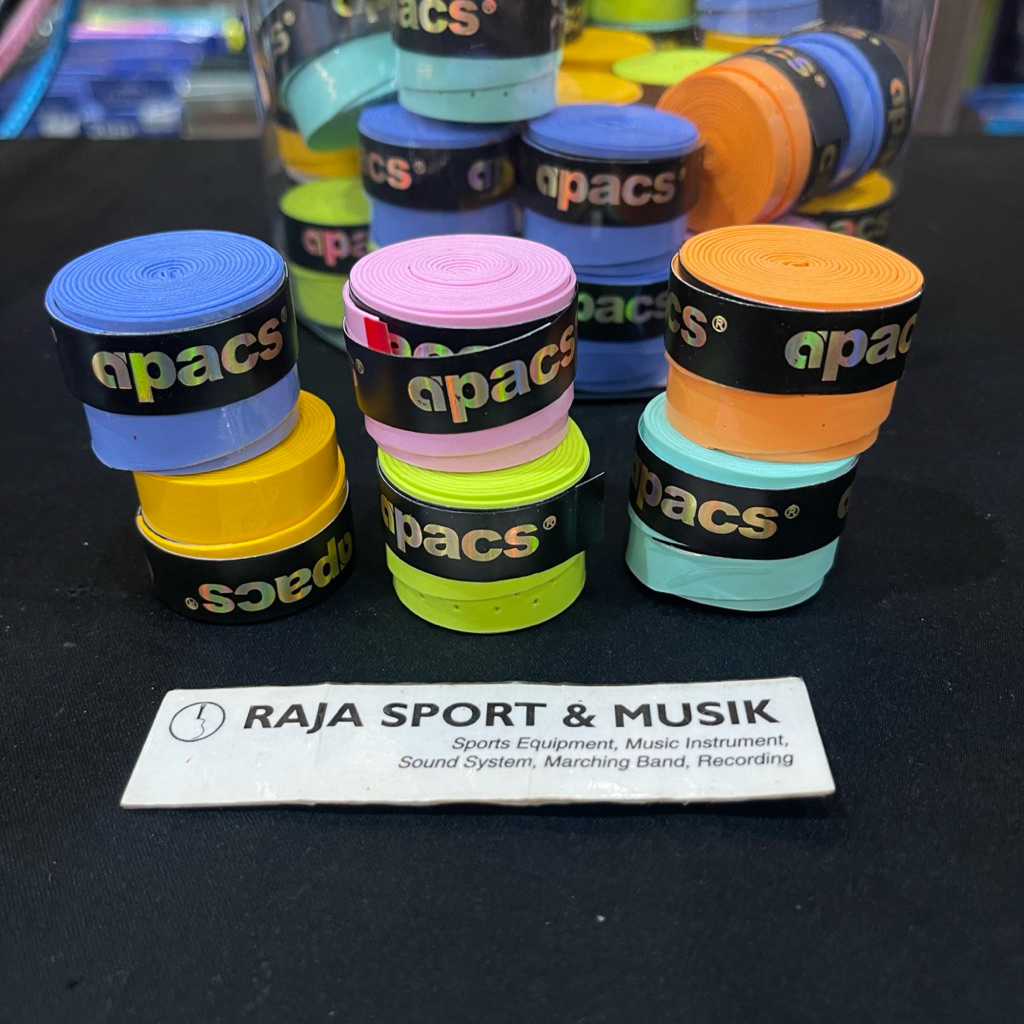 GRIP KARET APACS TENNIS PADEL BADMINTON - ORIGINAL OVERGRIP RAKET RACKET