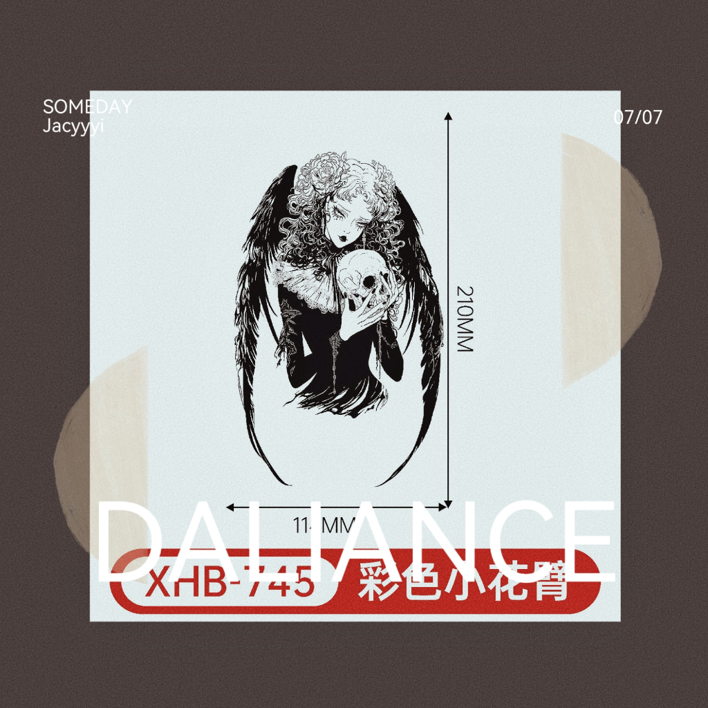 Stiker Tattoo Semi Permanen Tahan Lama Tato Anime Salib Sayap Temporer Fruit Ink Premium Tahan Air